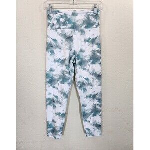 Core 10 Leggings Womens Small Green Tie Dye Abstract High Waist Crop Yoga Gym